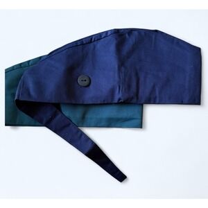 Two Surgical Scrub‎ Caps Doctor Nurse Cotton Hats  with Sweatband Adjustable